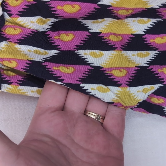 By Anthropologie Easy Traveler Shorts Women's Small Citron Geo Print Viscose - Picture 3 of 6